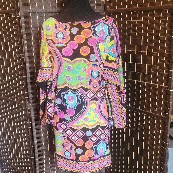 Trina Turk Vibrant Patterned Mini Dress - Picture 1 of 5